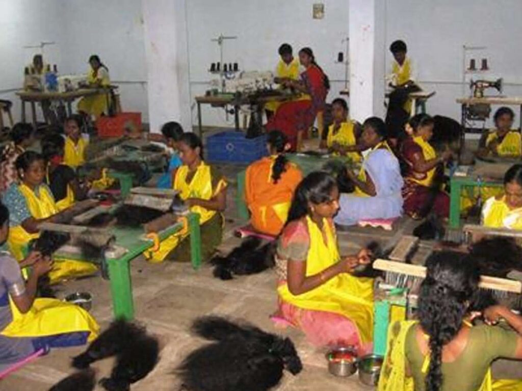 Indian human hair extensions, Indian hair Chennai, India.
